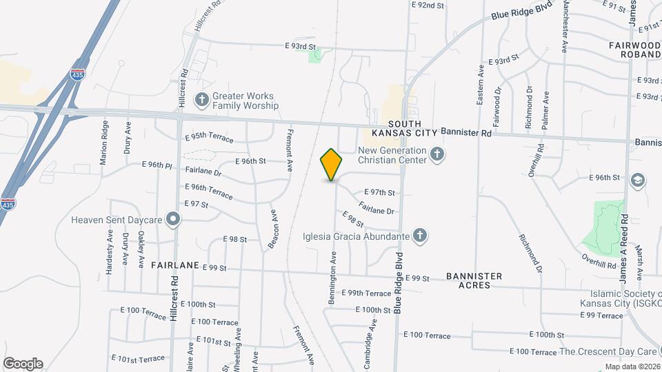 9700 Bennington Ave Map and Location Details