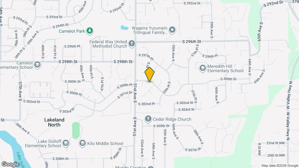 5211 S 300th Pl Map and Location Details