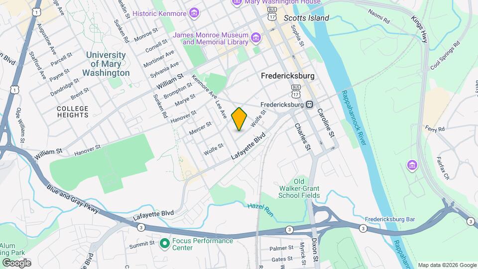 627 Wolfe St Map and Location Details