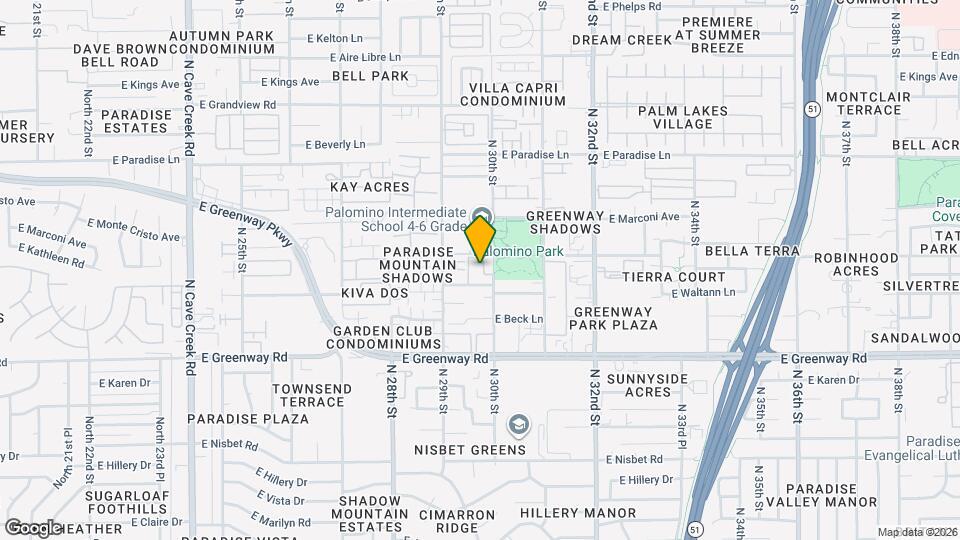 15626 N 29th Way Map and Location Details