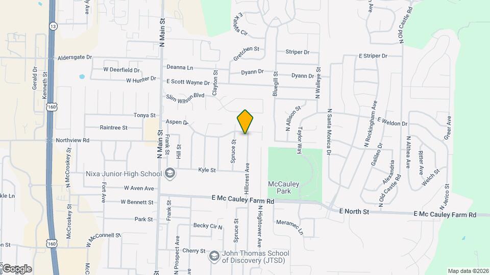 717 Hillcrest Ave Map and Location Details