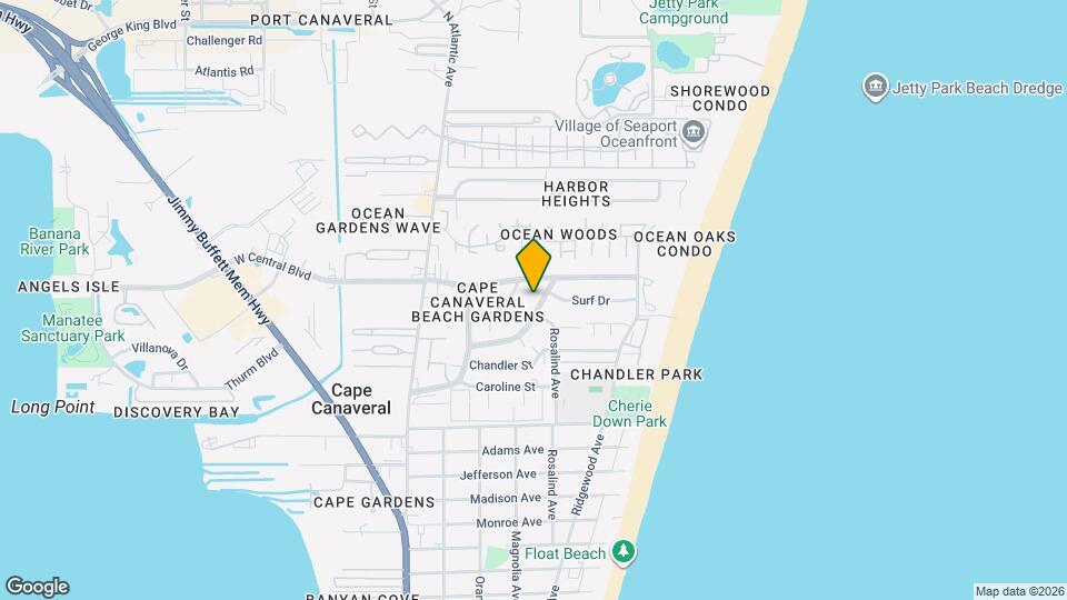 292 Canaveral Beach Blvd Map and Location Details