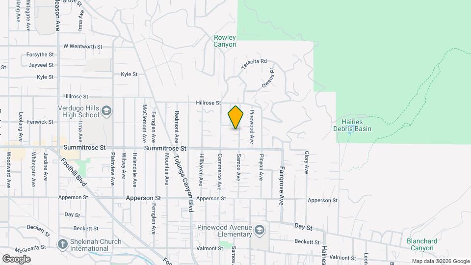 10539 Samoa Ave Map and Location Details