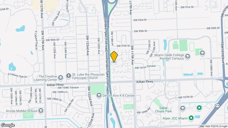 11845 SW 100th St Map and Location Details
