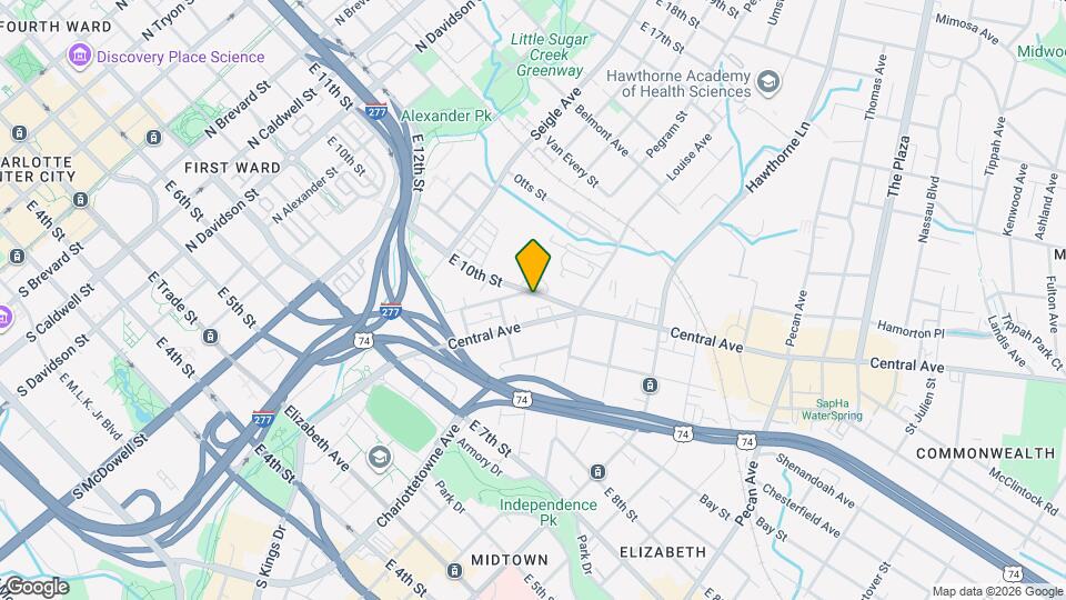 1302 E 10th St Map and Location Details