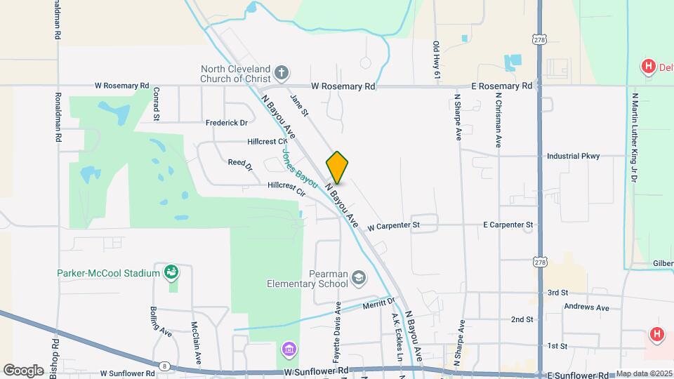 616 N Bayou Ave Map and Location Details