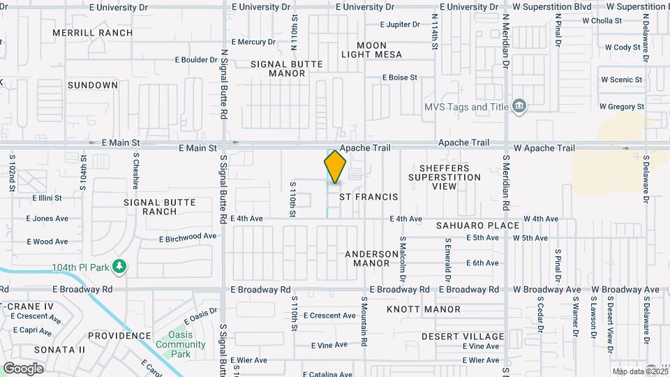 11114 E Arbor Ave Map and Location Details