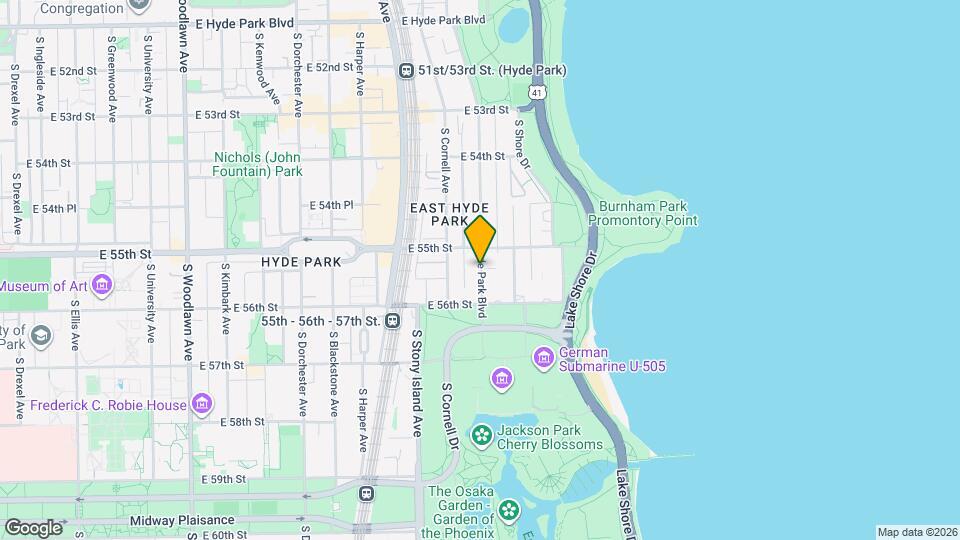 5540 S Hyde Park Blvd Map and Location Details