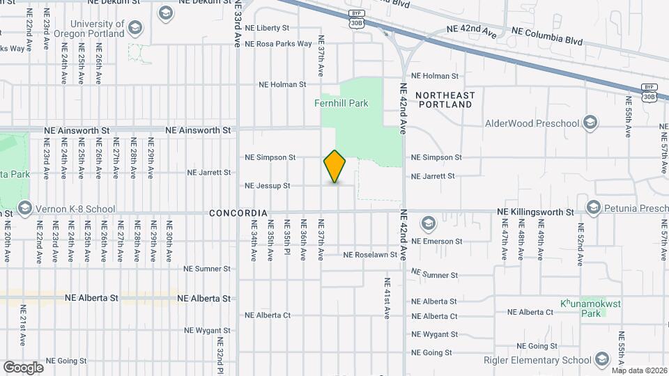 3736 NE Jessup St Map and Location Details