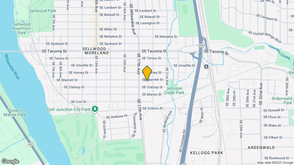 1806 SE Sherrett St Map and Location Details