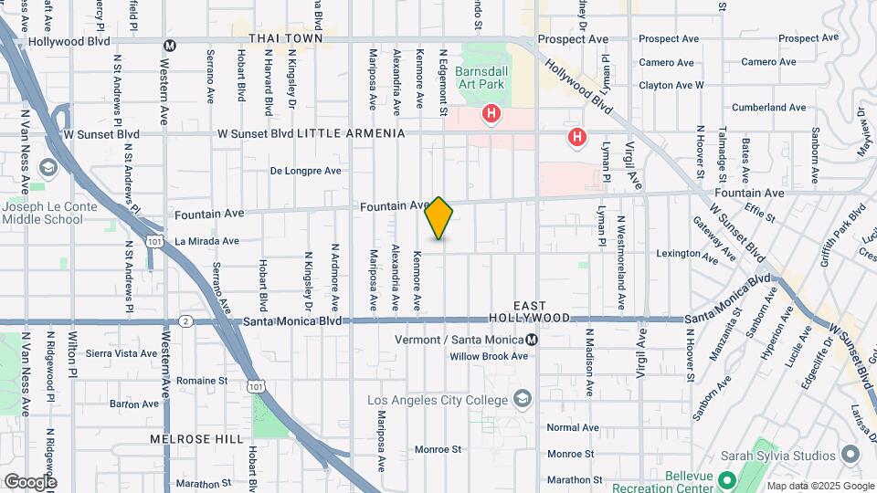1207 N Edgemont St Map and Location Details