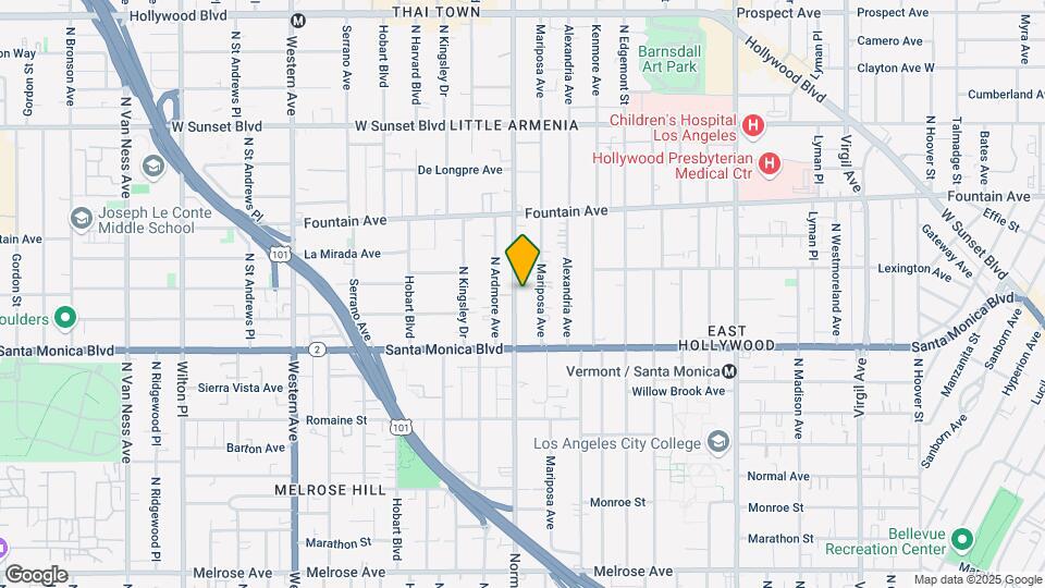 1160 N Normandi Ave Map and Location Details