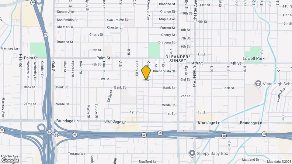 227 Oleander Ave Map and Location Details