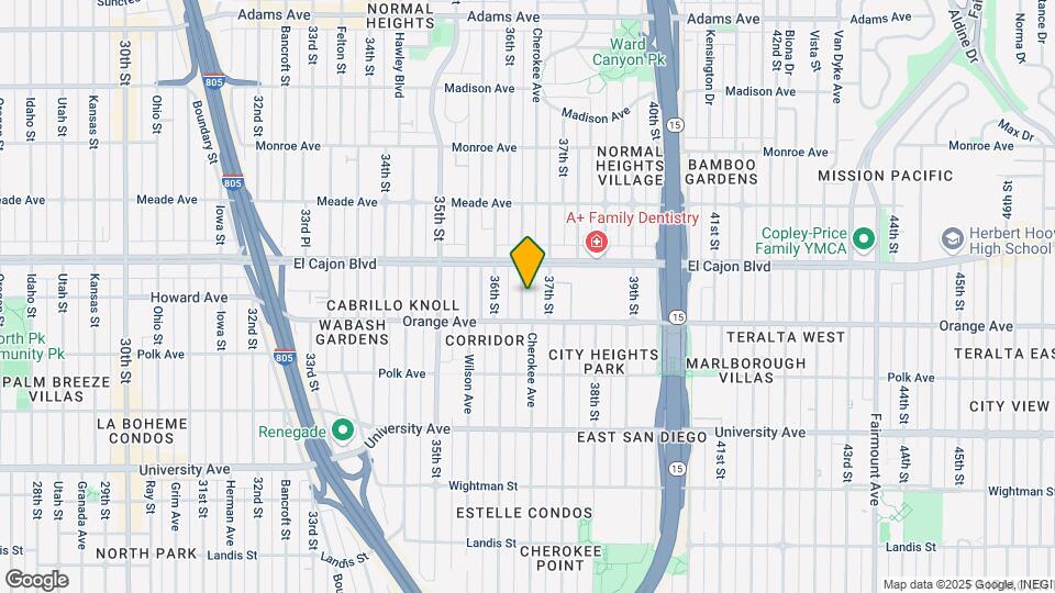 4241 Cherokee Ave Map and Location Details