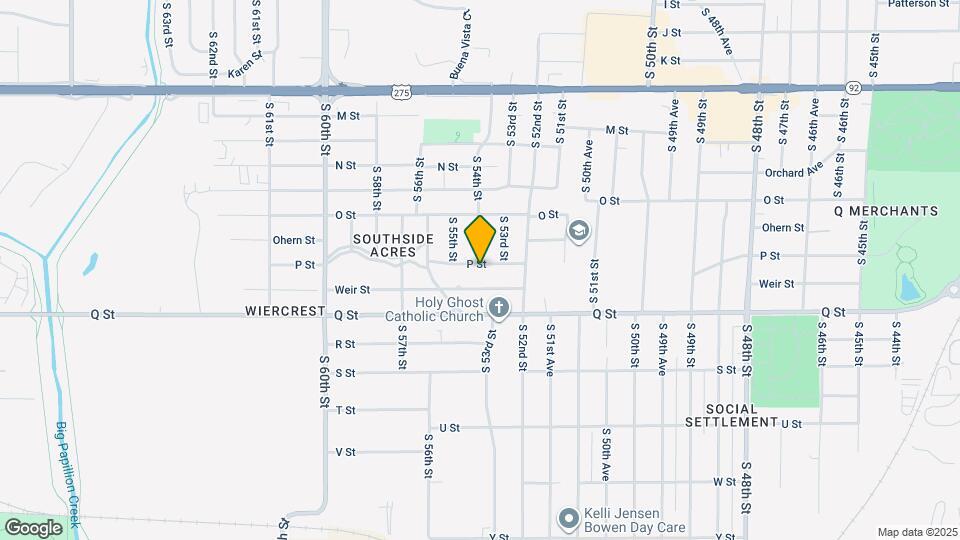 5323 P St Mapa y Detalles de la Ubicación
