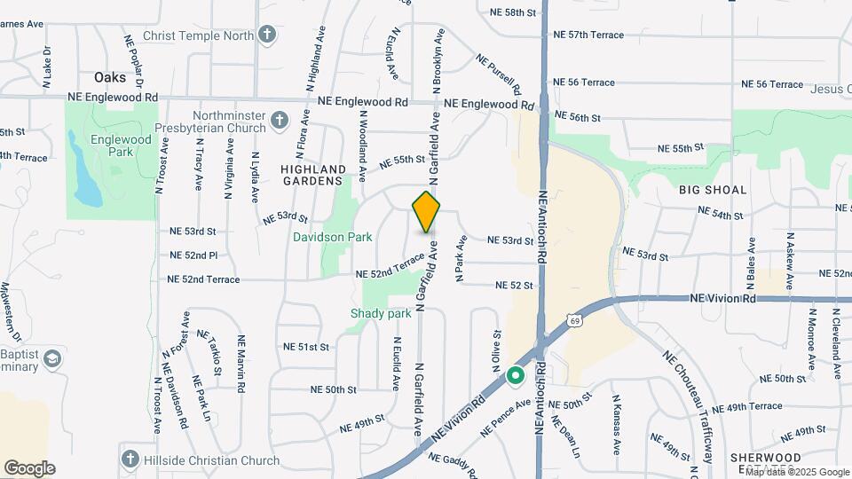 5302 N Garfield Ave Map and Location Details