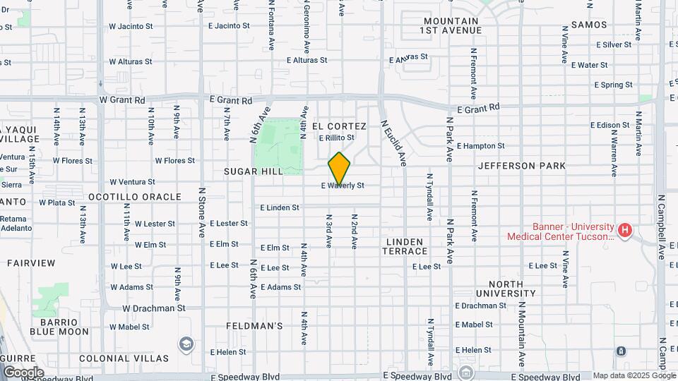 516 E Waverly St, Unit #2 Map and Location Details