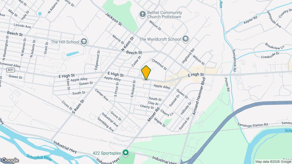 1242 E High St Map and Location Details