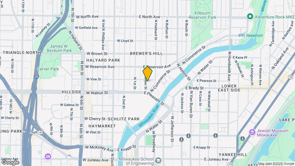 1744 N Palmer St Map and Location Details