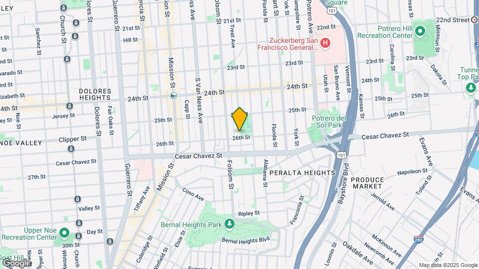1280-1284 Treat Ave Mapa y Detalles de la Ubicación