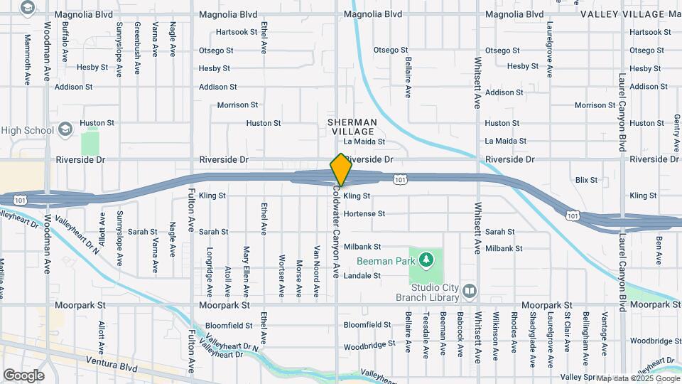 4704 Coldwater Canyon Ave Mapa y Detalles de la Ubicación