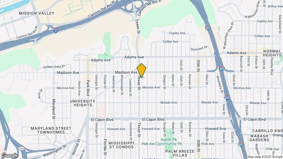 4553 Texas St Map and Location Details