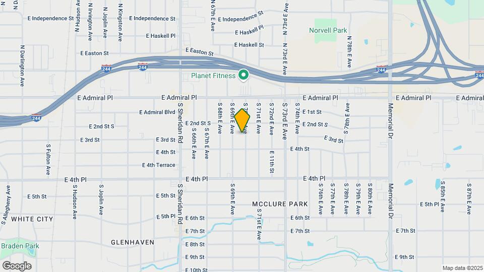 228 S 70th E Ave Mapa y Detalles de la Ubicación