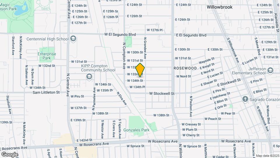 1105 W 134th St Map and Location Details