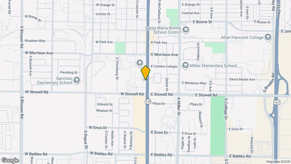 1111 S Broadway Map and Location Details