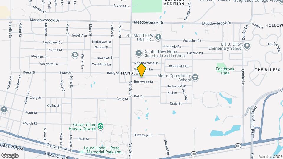 7421 Beckwood Dr Map and Location Details