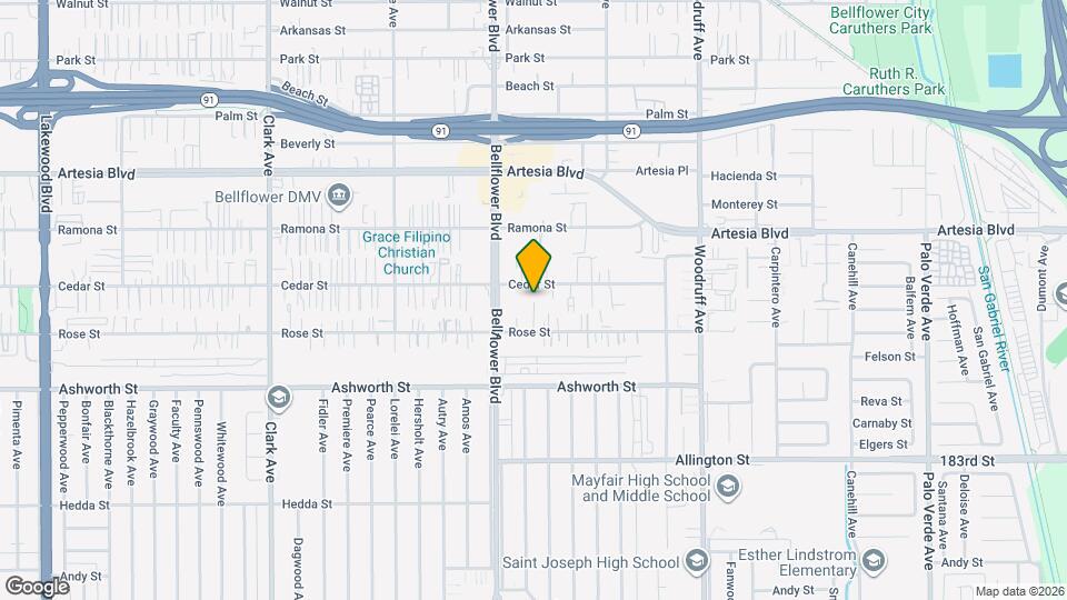 9840 Cedar St Map and Location Details