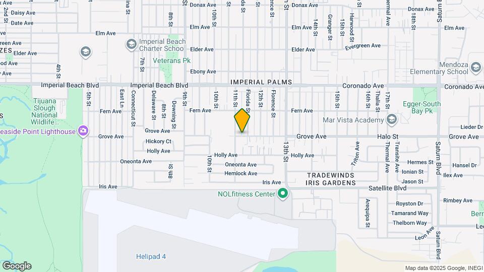 1117 Grove Ave Map and Location Details