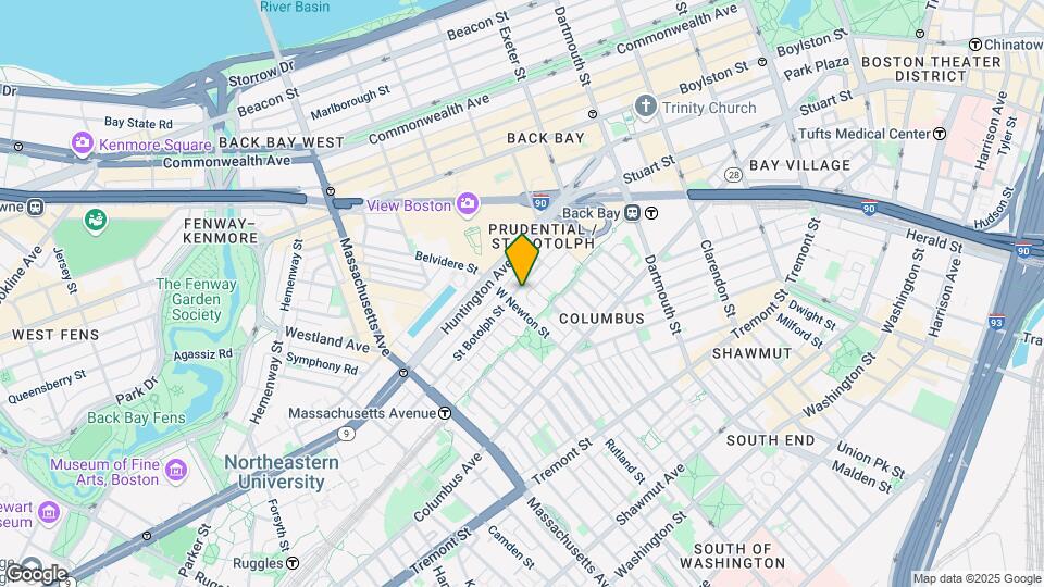 Saint Botolph St, Back bay-Prudential Mapa y Detalles de la Ubicación