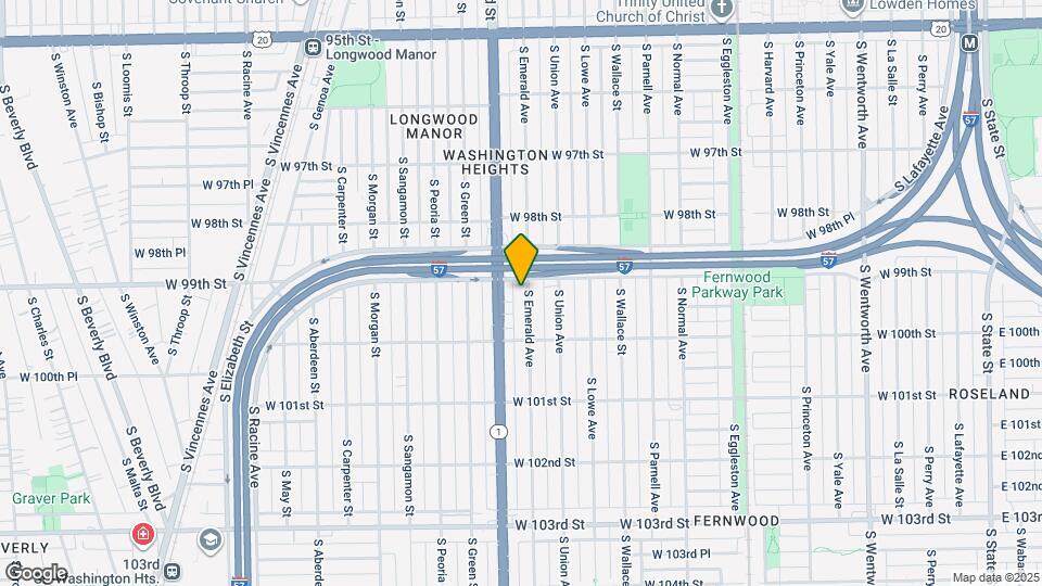 9910 S Emerald Ave Map and Location Details