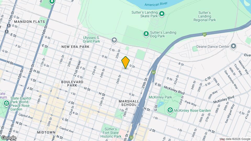 2615 E St Map and Location Details