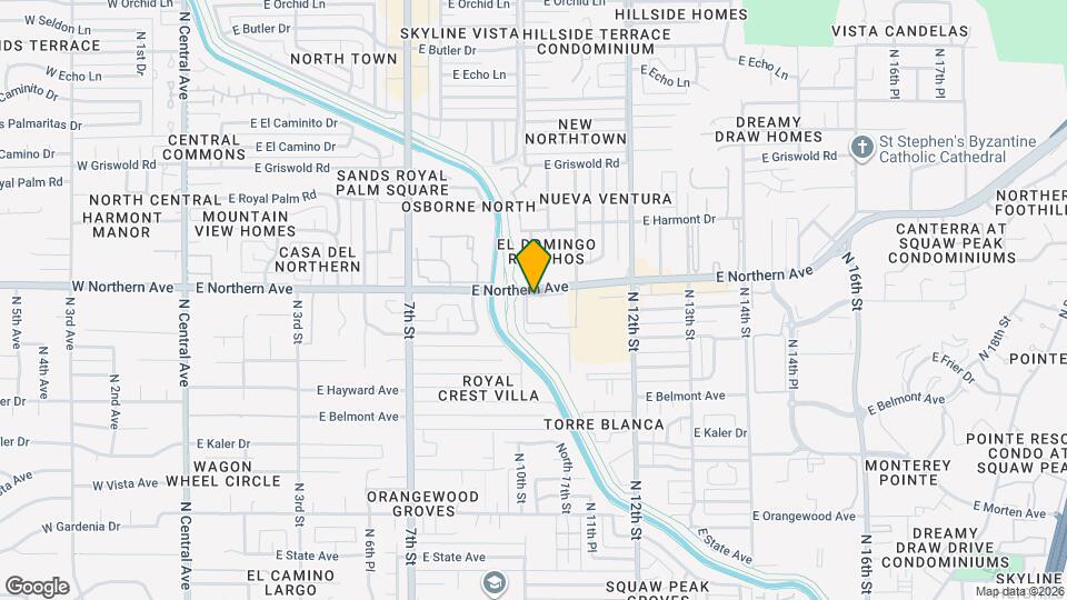 1005 E Northern Ave Mapa y Detalles de la Ubicación