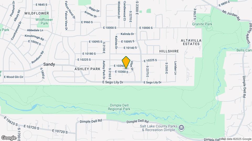 2243 E 10300 S, Unit Sandy DimpleDell Basement Map and Location Details