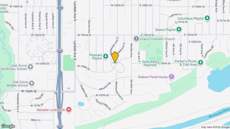 106 W 104th St Map and Location Details