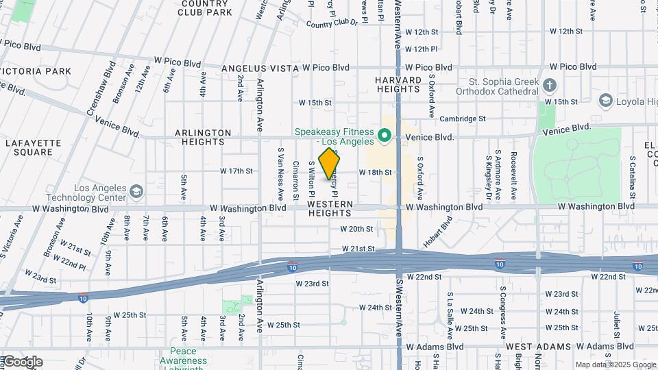 1819 S Gramercy Pl Map and Location Details