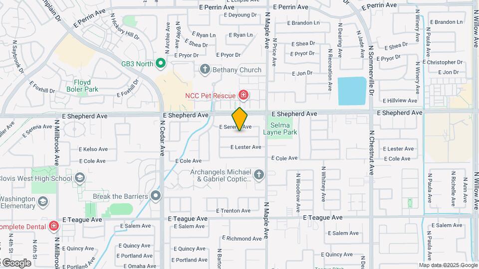 1848 E Everglade Ave Map and Location Details