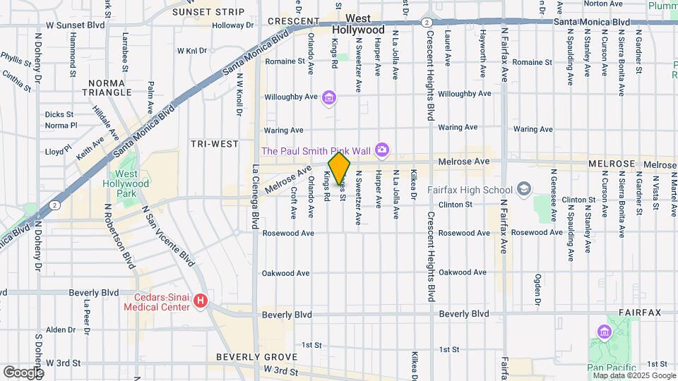 607 N Flores St Map and Location Details