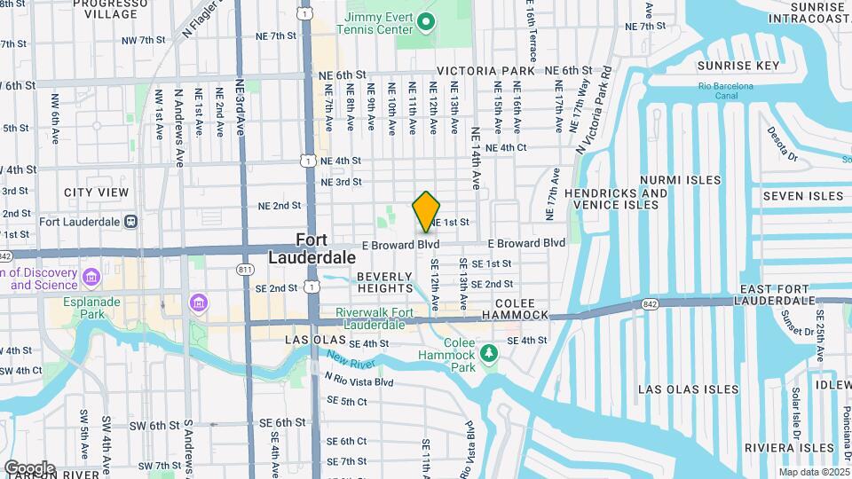 1109 E Broward Blvd-Unit -3 Map and Location Details