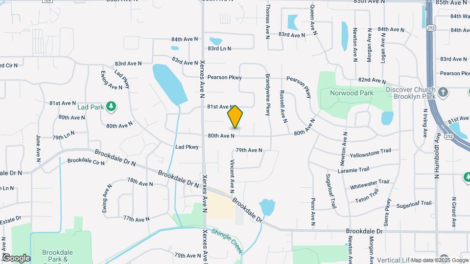 8001 Vincent Cir N Map and Location Details