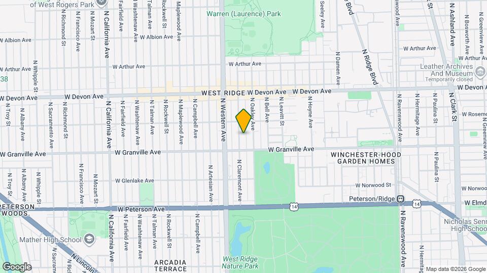6229 N Claremont Ave Map and Location Details