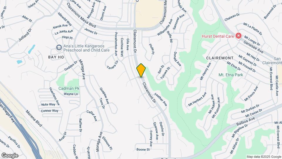 4384 Clairemont Dr Map and Location Details