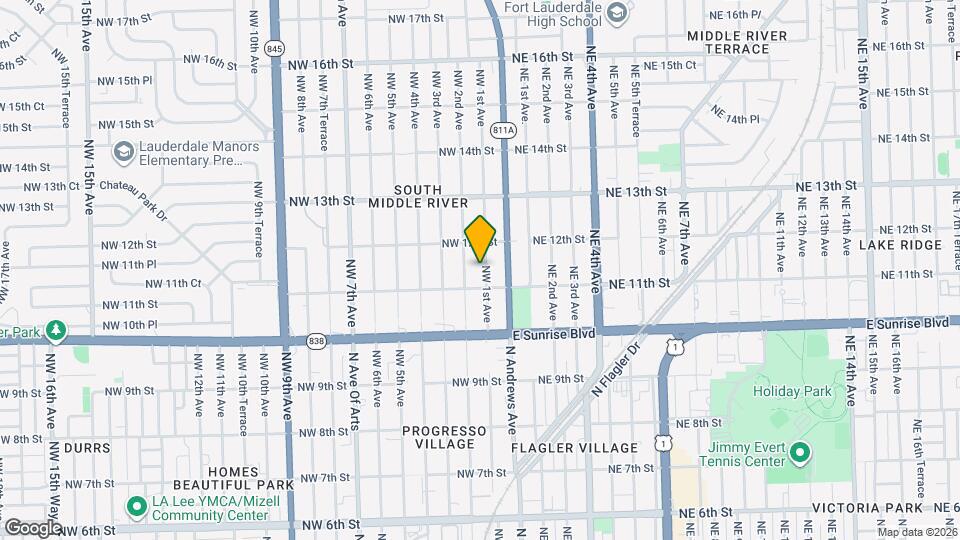 1117 SW 1st St Map and Location Details