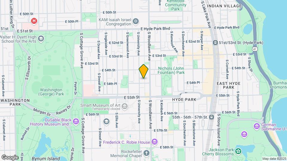 5437-5447 S University Ave Mapa y Detalles de la Ubicación