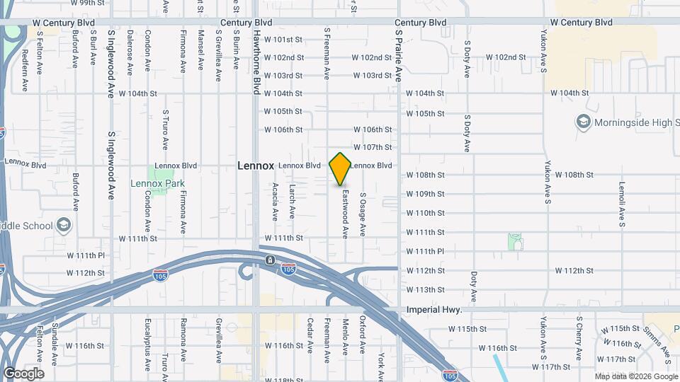 10907 Eastwood Ave Map and Location Details