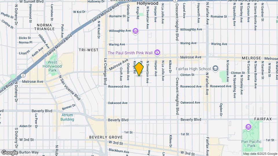 537 N Flores St Map and Location Details