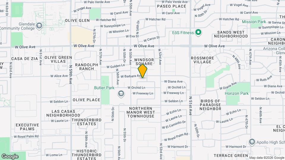 5416 W Diana Ave Mapa y Detalles de la Ubicación